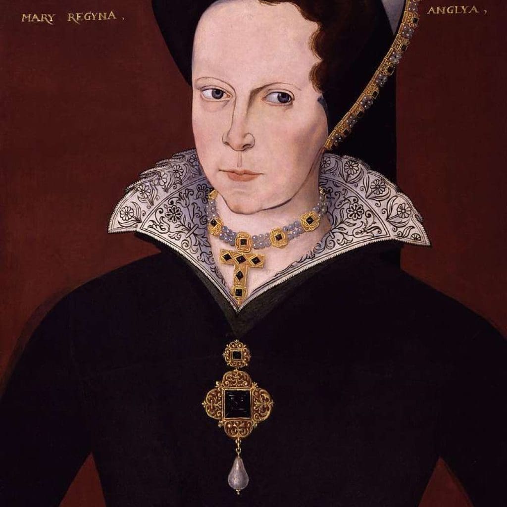 Image of Queen Mary I Wearing the La Peregrina Pearl Necklace