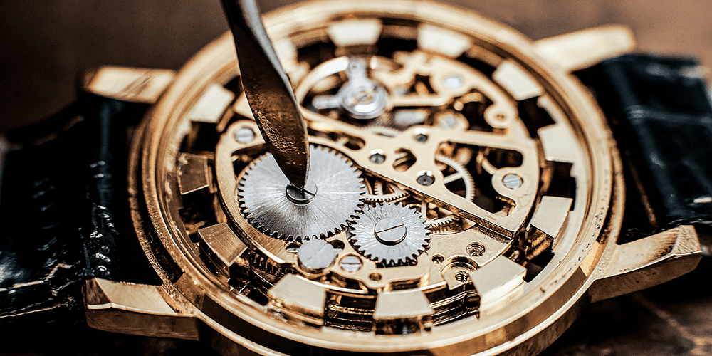 Watchmaker Working On Watch Movement Professional Services not DIY