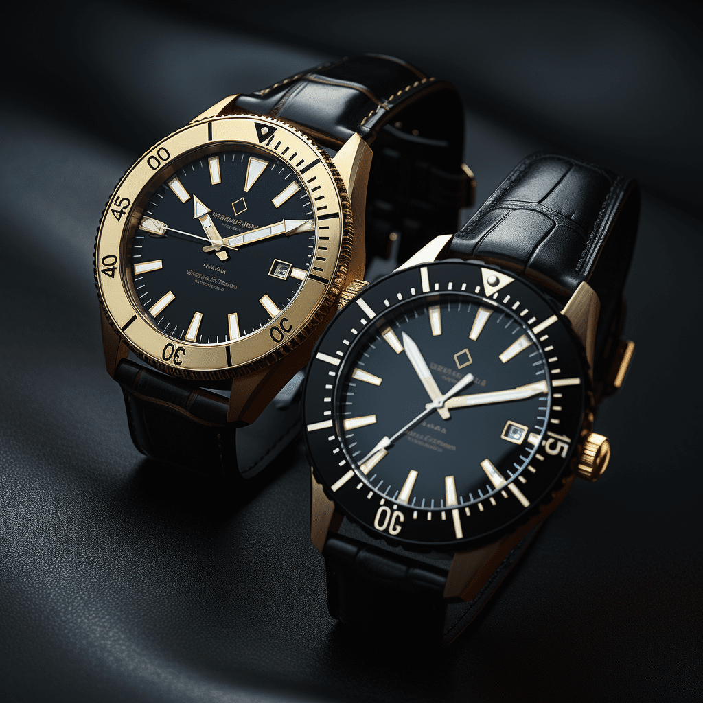 Photo showcasing two watches next to each other