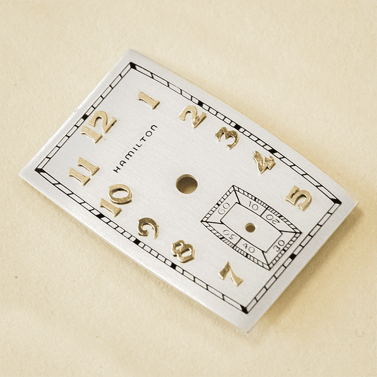 KRD Embossed Vintage Hamilton Dial Restored by Premier Dial Refinishing Services