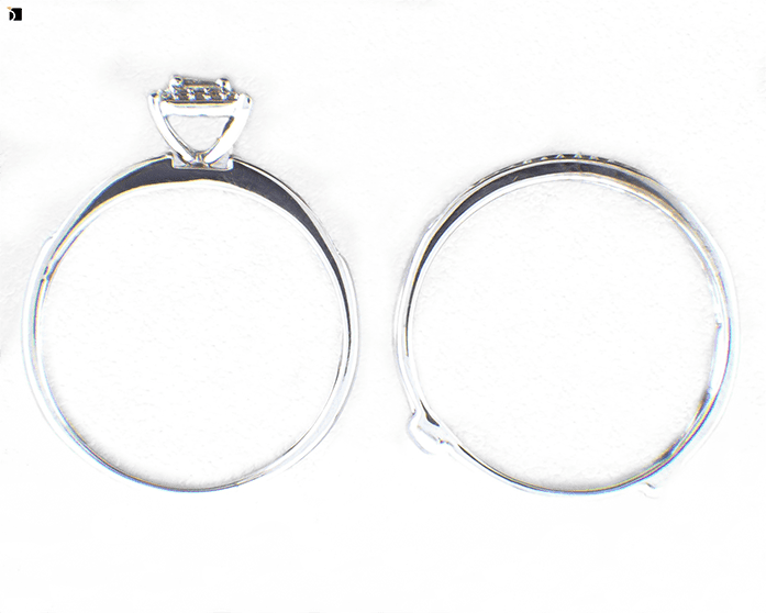 Image Showing After #14 Side View of Diamond Rings Getting Premier Ring Repair Services by Master Jewelers