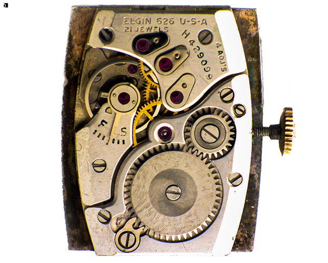Before #117 Close Up of Mechanical Movement Prior to Overhaul Restoration
