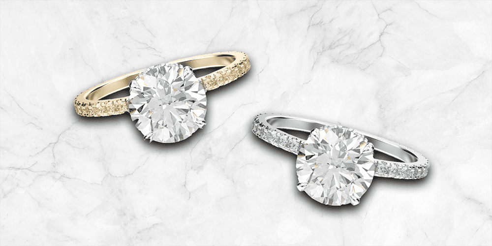 White Gold and Rhodium Finish Fine Jewelry Rings