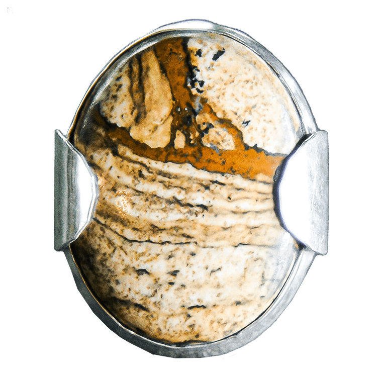 Fine Jewelry Jasper Gemstone Ring Isolated