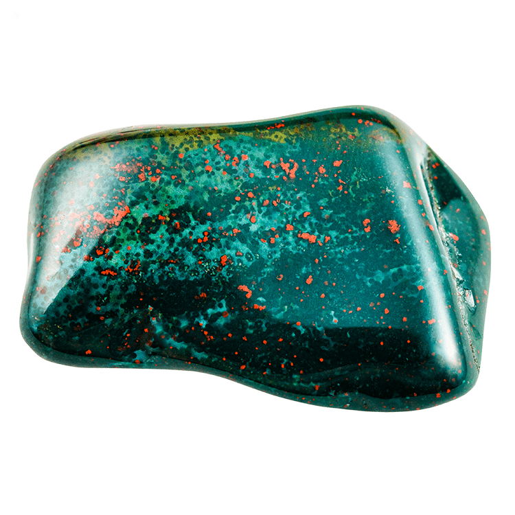 Polished Loose Bloodstone Isolated Gemstone