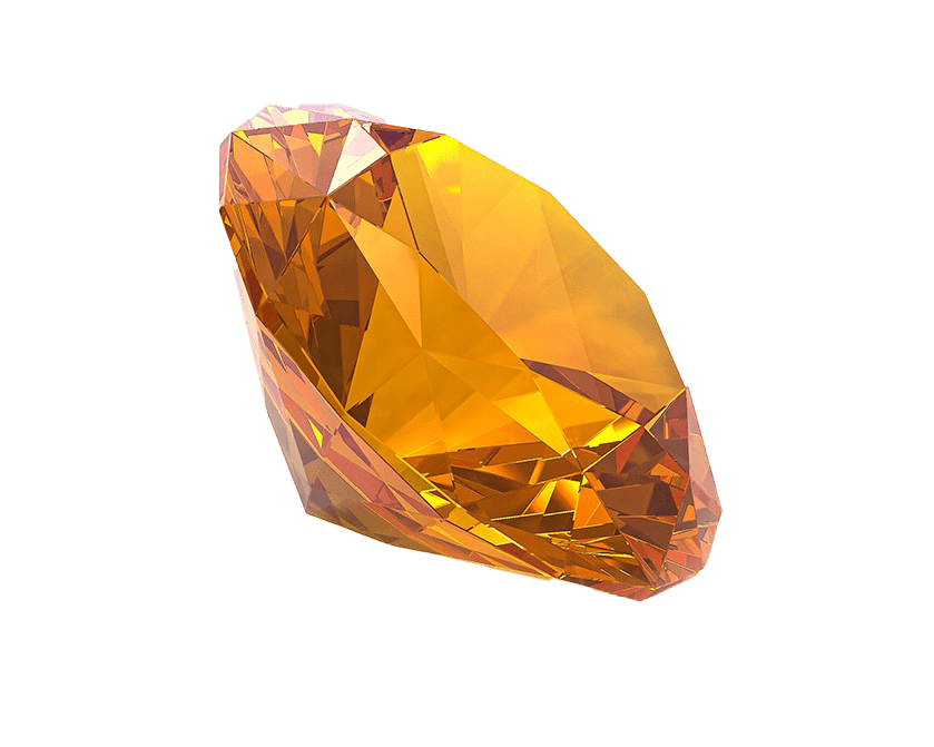 November Birthstone Isolated Single Loose Citrine Gemstone
