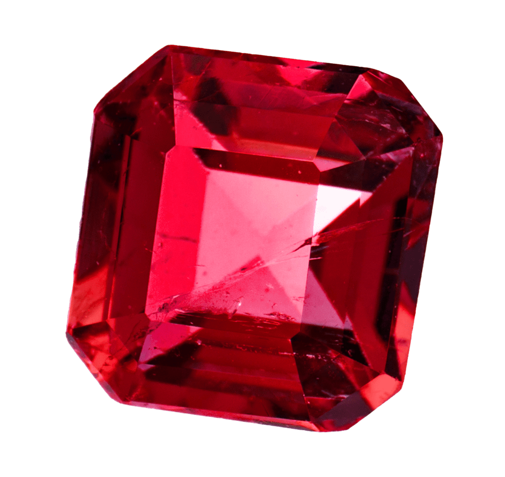 July Birthstone Isolated Single Loose Ruby Gemstone