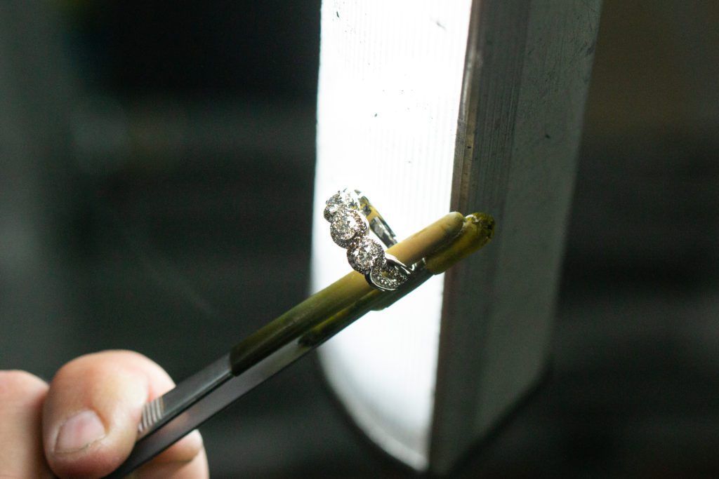Photo of diamond ring after being cleaned & polished at My Jewelry Repair