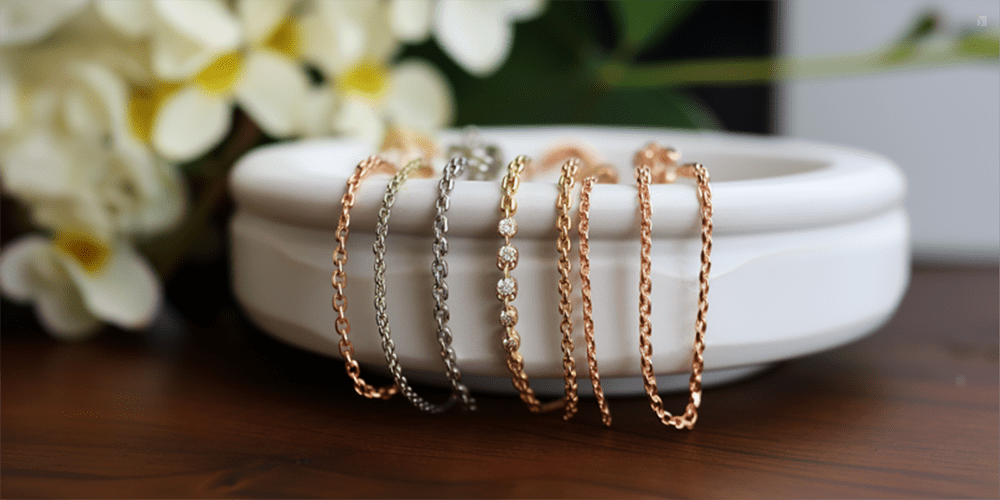 Permanent Jewelry Chain Metal Types Rose Gold Silver Platinum Gold Plated