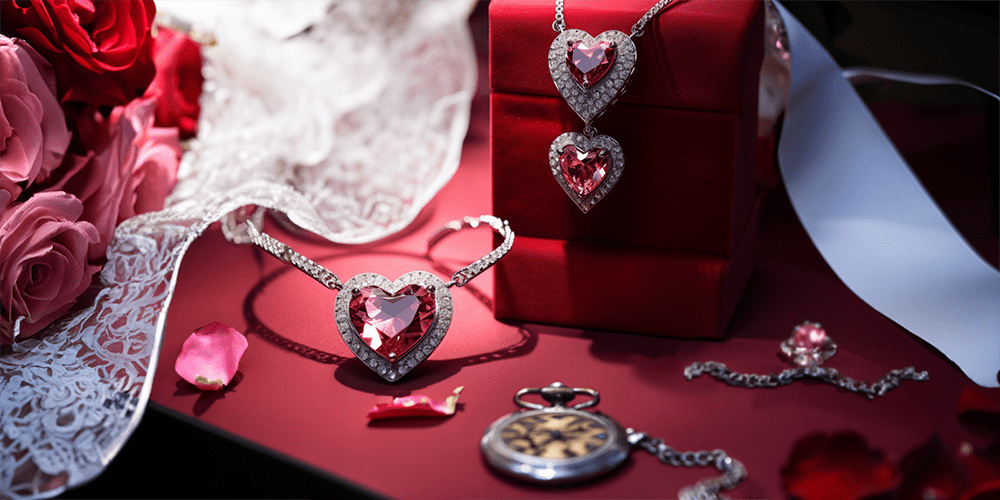 Fine Pink Gemstone Jewelry and Watches Displayed for Repair Restoration Services in Valentine's Day 2024 Feature Image