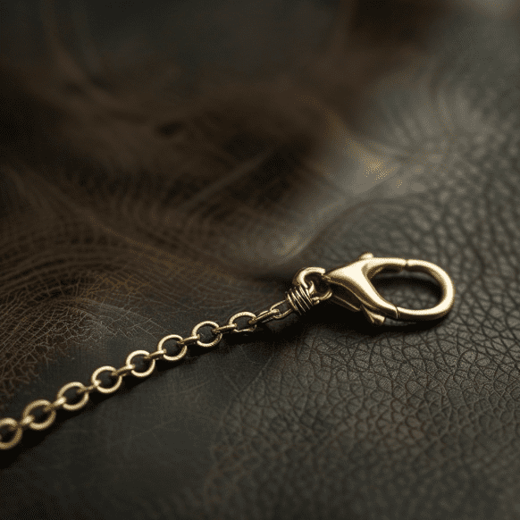 Photo of gold chain necklace clasp