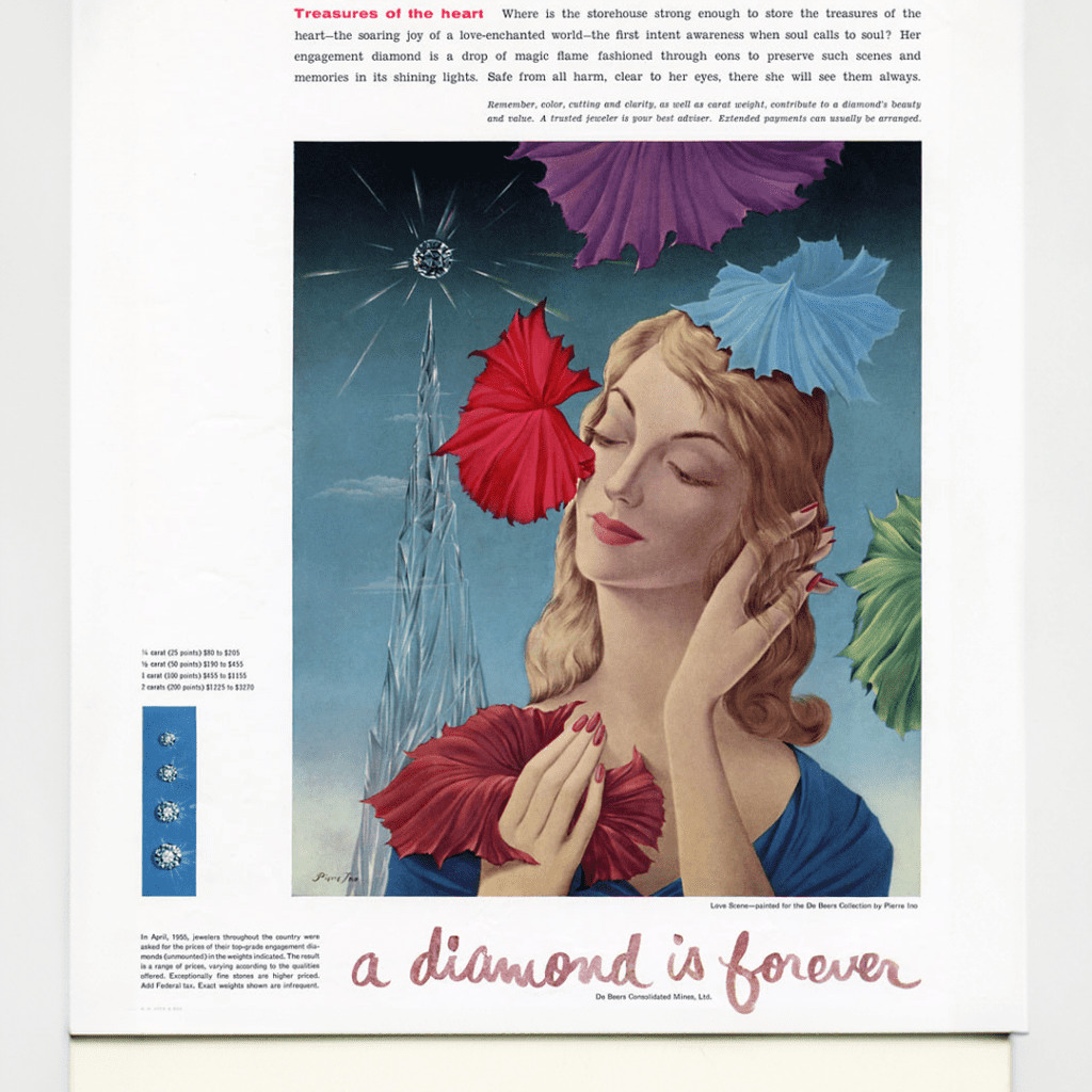 Photo of DeBeers "A Diamond is Forever" Advertisement