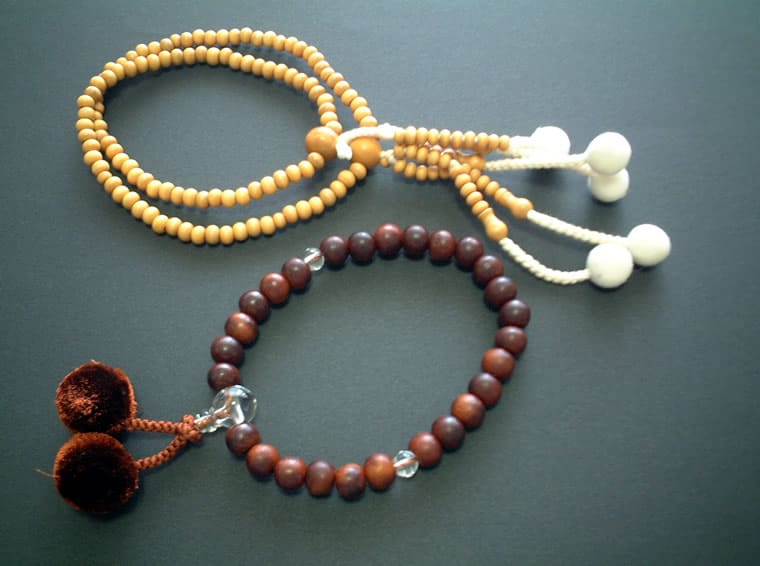 Photo of traditional Japanese buddhits prayer juzu beads