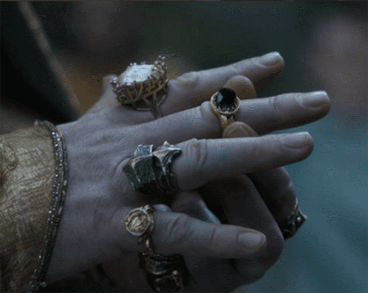 High Kind Gil-Galed Putting on Elven Ring of Power (via Amazon Studios)