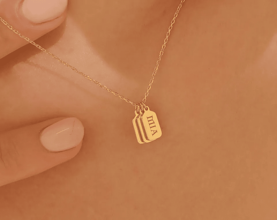 Image of 14k gold necklace