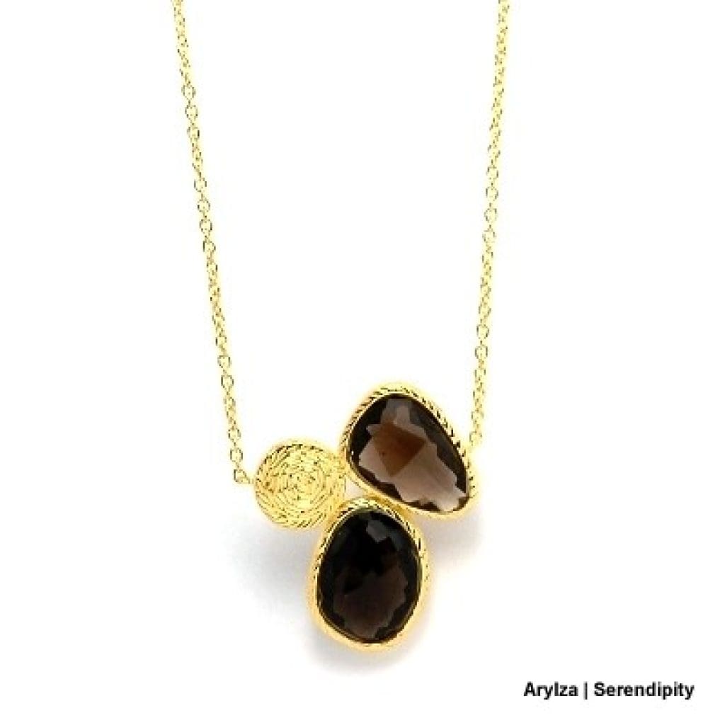 Image of 18k gold gemstone necklace