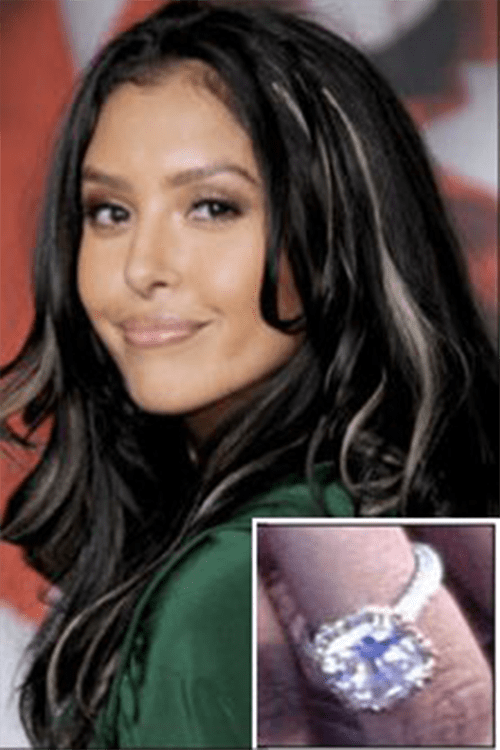 Vanessa Bryant 8 Carat Purple Diamond Ring Feature from Pinterest