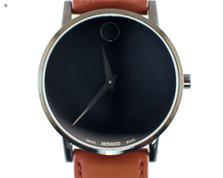 After #176 Restored Black Movado Museum Watch Timepiece