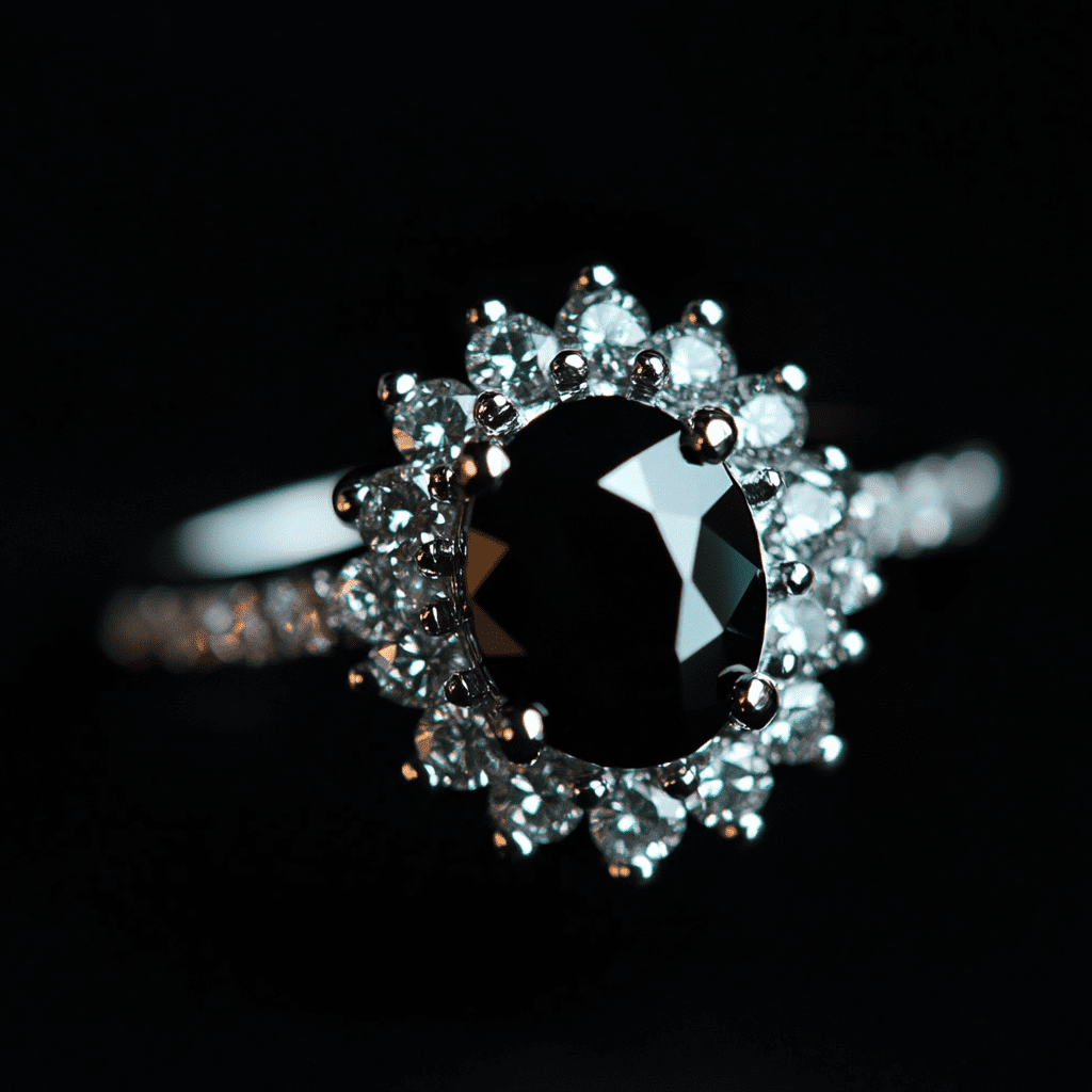 Image showing black diamond ring