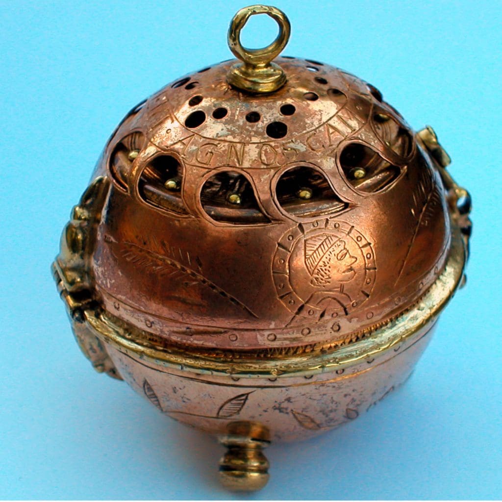 Image of Nuremberg egg pocket watch on blue background