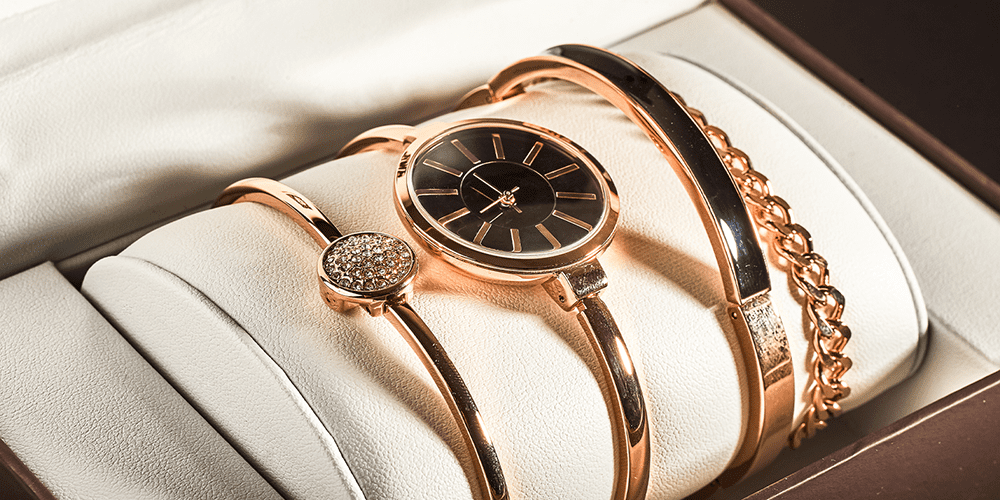 When You should get your dial refinish Restored Cocktail Watch and Bracelets in Box on Display