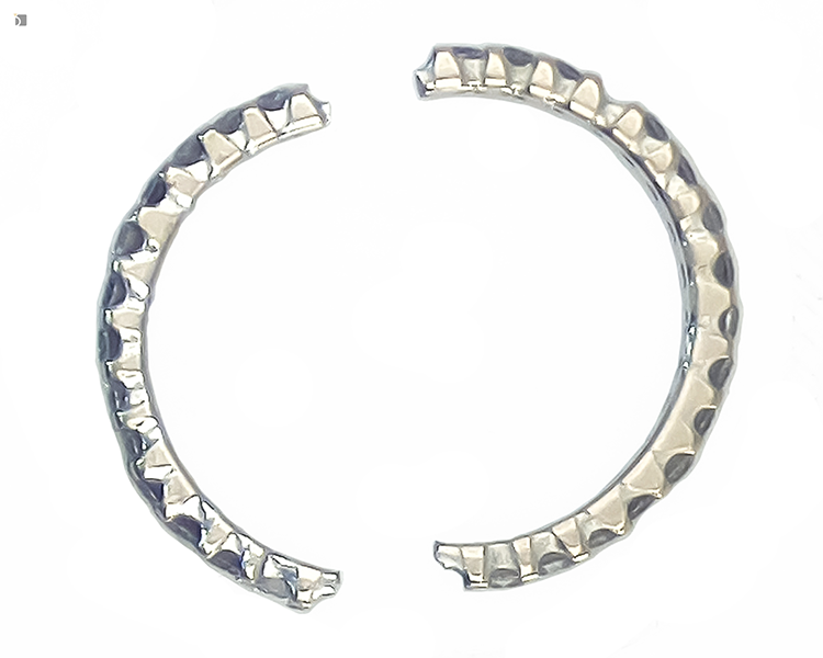 Before #177 Top view of diamond eternity band broken in half prior to ring restoration services